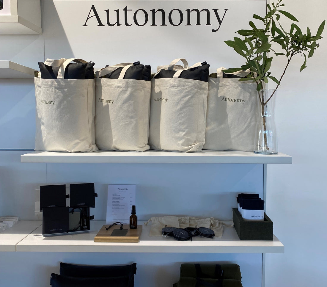 autonomy goody bags pictured on a shelf